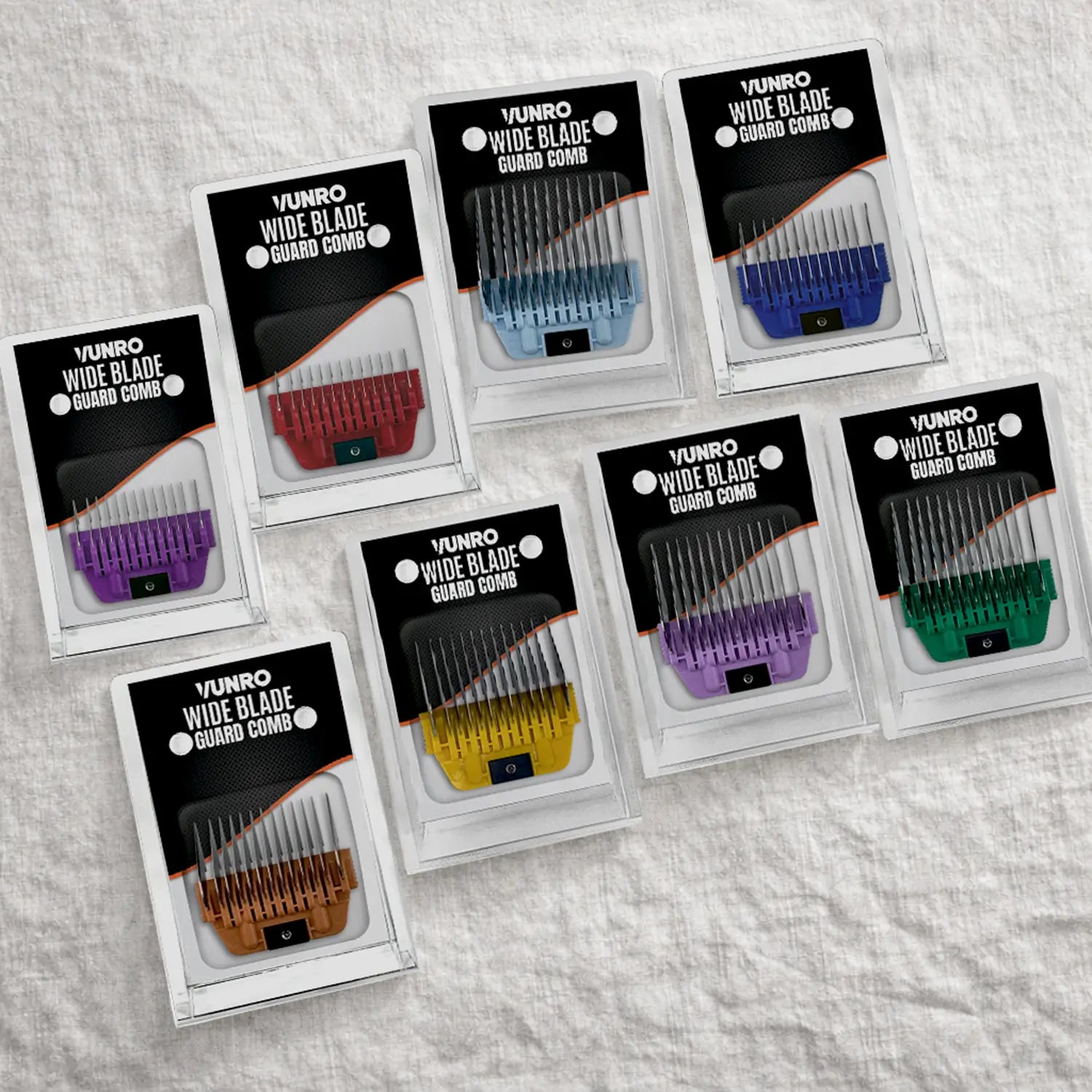 Eight Piece ColorMax Wide Blade Guard Comb Bundle (A5 Compatible)