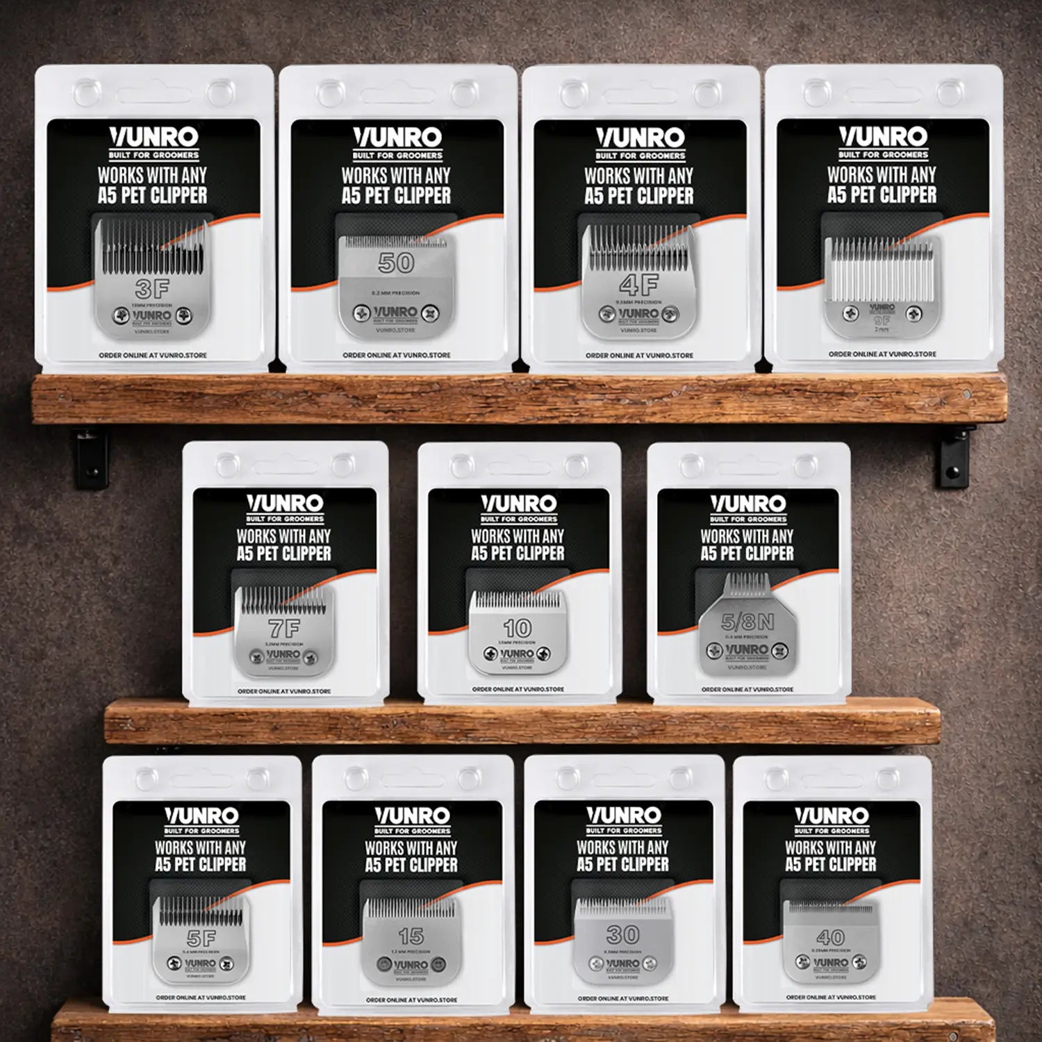 Full Set of High Carbon Stainless Steel Clipper Blades