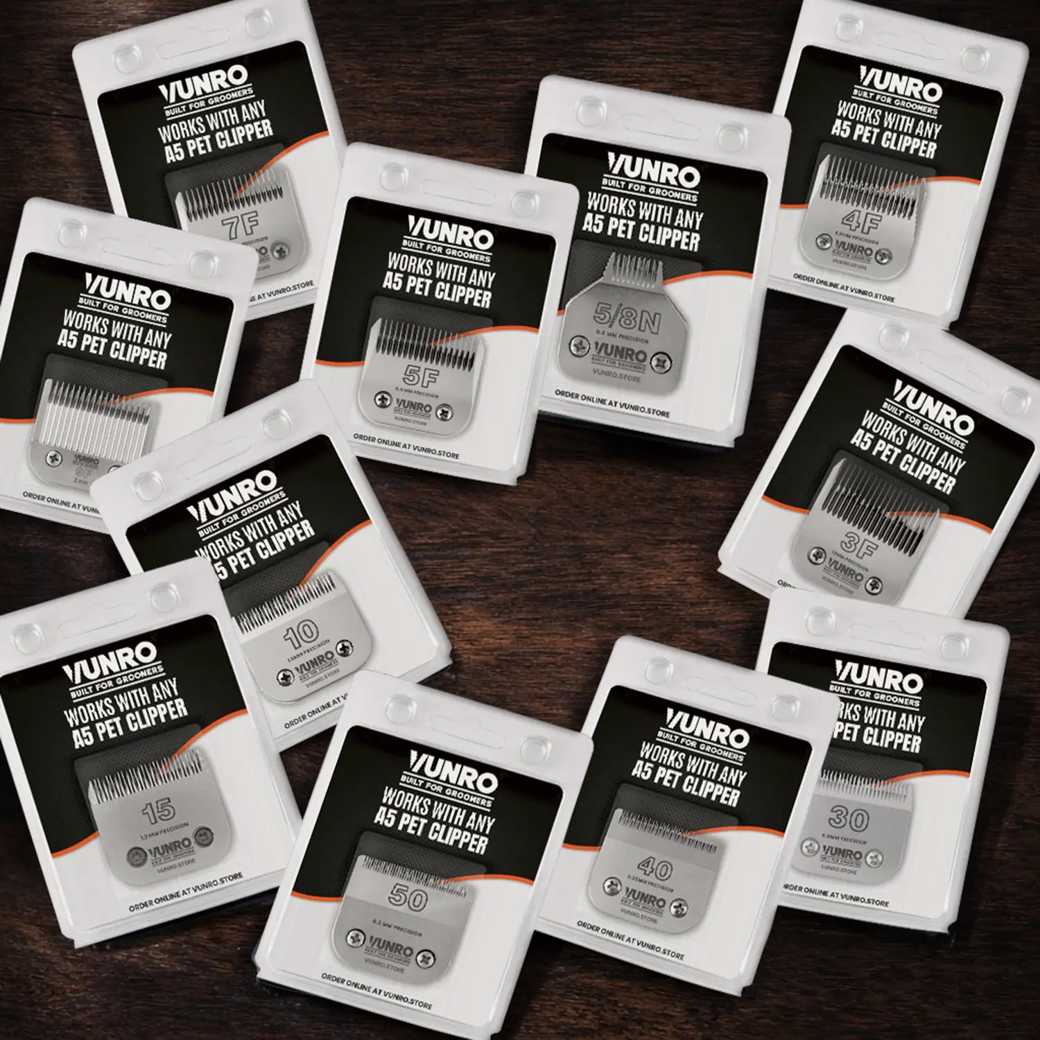 Full Set of High Carbon Stainless Steel Clipper Blades